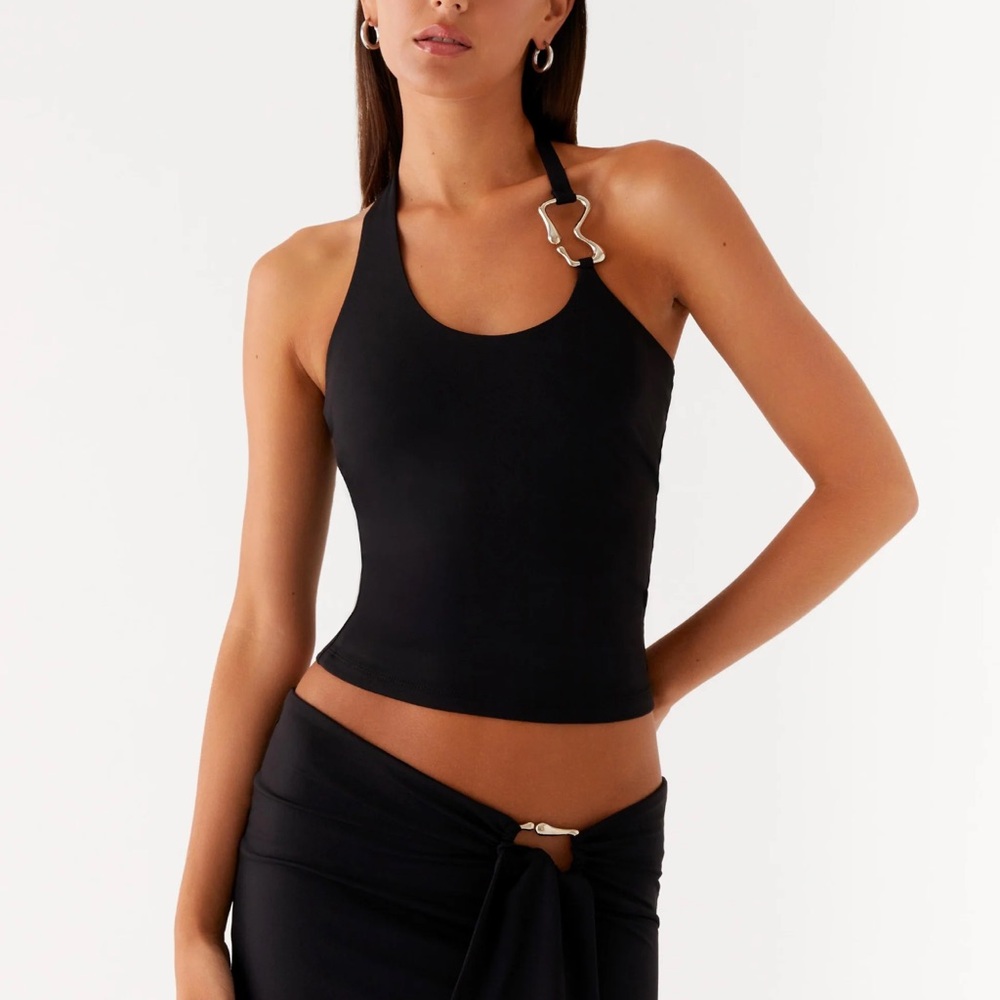 Peppermayo Black Top with Silver Detail